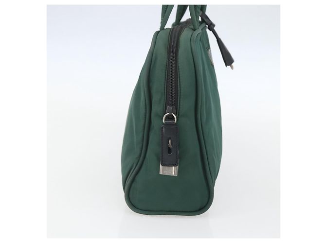 PRADA Borsa a mano in nylon verde argento Auth 154193 - vista 3
