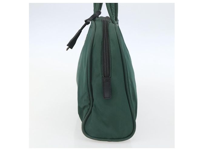 PRADA Borsa a mano in nylon verde argento Auth 154193 - vista 4