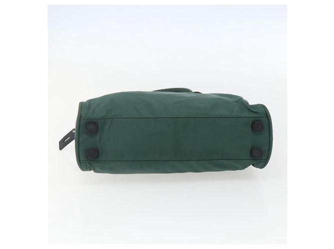 PRADA Borsa a mano in nylon verde argento Auth 154193 - vista 5