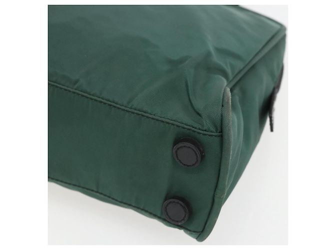 PRADA Borsa a mano in nylon verde argento Auth 154193 - vista 8