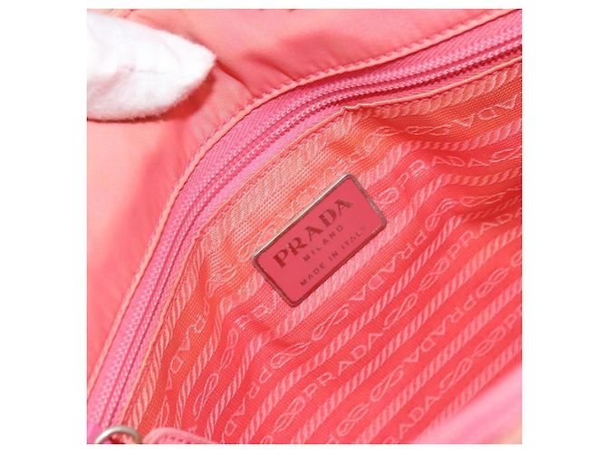 Borsa a Spalla PRADA in Nylon Rosa Auth ti3519 - vista 10