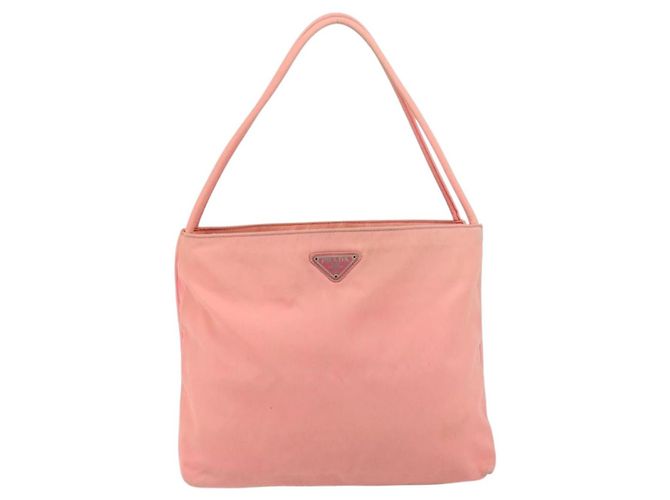Borsa a Spalla PRADA in Nylon Rosa Auth ti3519 - vista 13