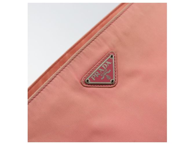 Borsa a Spalla PRADA in Nylon Rosa Auth ti3519 - vista 17