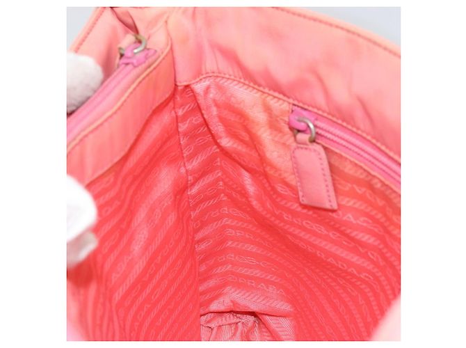 Borsa a Spalla PRADA in Nylon Rosa Auth ti3519 - vista 19