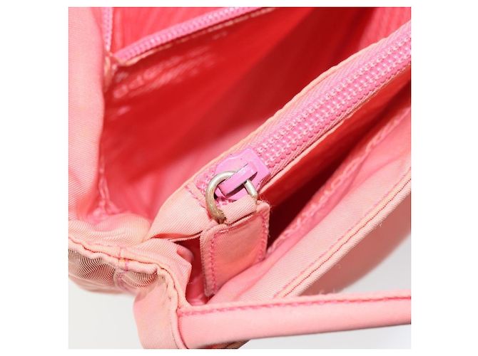 Borsa a Spalla PRADA in Nylon Rosa Auth ti3519 - vista 22