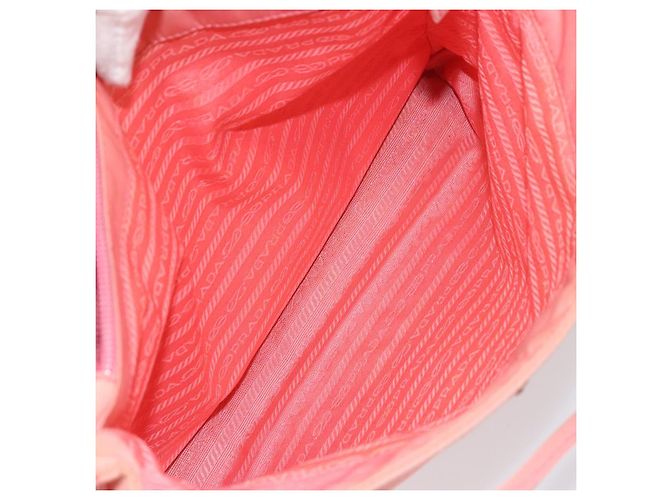 Borsa a Spalla PRADA in Nylon Rosa Auth ti3519 - vista 24