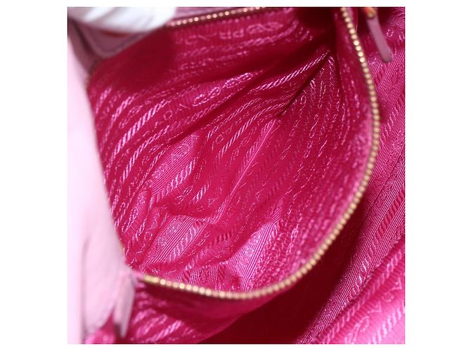 PRADA Borsa a mano in nylon rosa oro Auth 156242 D'oro - vista 21