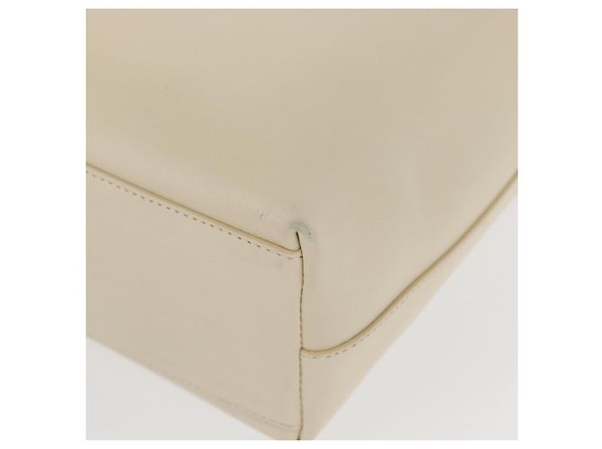 PRADA Borsa a mano in pelle bianca Auth 156869 Bianco - vista 14
