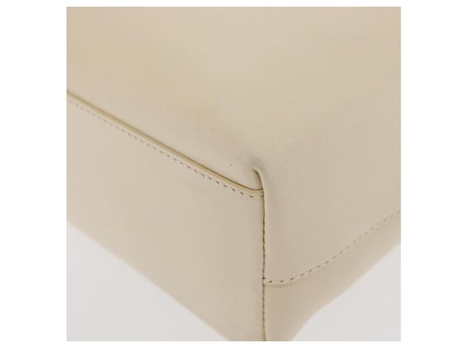 PRADA Borsa a mano in pelle bianca Auth 156869 Bianco - vista 16