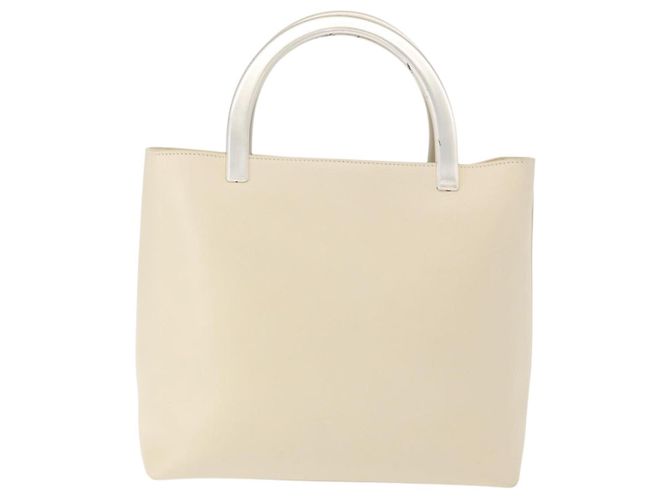 PRADA Borsa a mano in pelle bianca Auth 156869 Bianco - vista 2