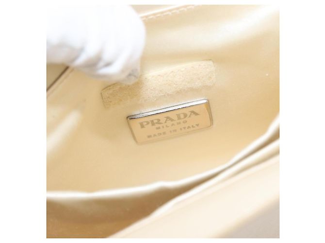 PRADA Borsa a mano in pelle bianca Auth 156869 Bianco - vista 20
