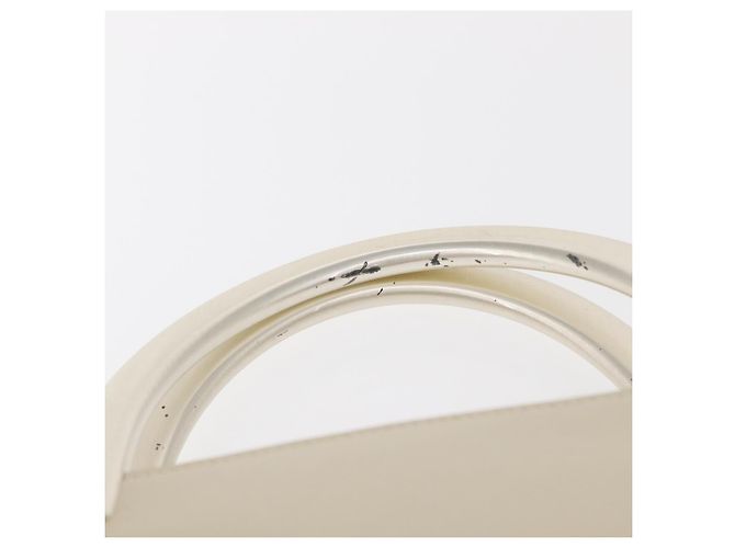PRADA Borsa a mano in pelle bianca Auth 156869 Bianco - vista 8