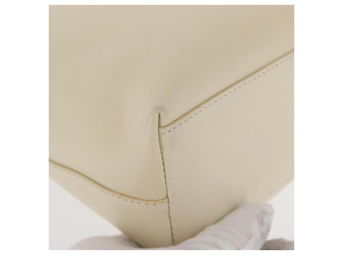 PRADA Borsa a mano in pelle bianca Auth 156869 Bianco - vista 9
