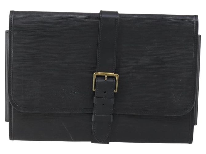 LOUIS VUITTON Epi Trousse Priant Borsa Clutch Nera M48372 LV Auth bs31102 Nero - vista 13