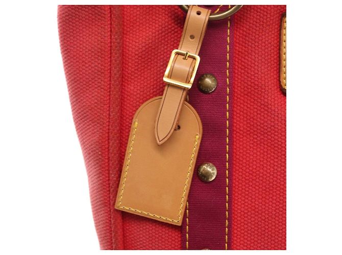 LOUIS VUITTON Antigua Cabas MM Borsa Tote Rossa M40034 LV Auth BA8612 Rosso - vista 18