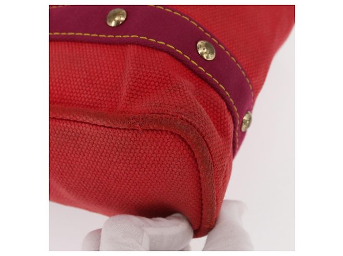 LOUIS VUITTON Antigua Cabas MM Borsa Tote Rossa M40034 LV Auth BA8612 Rosso - vista 9
