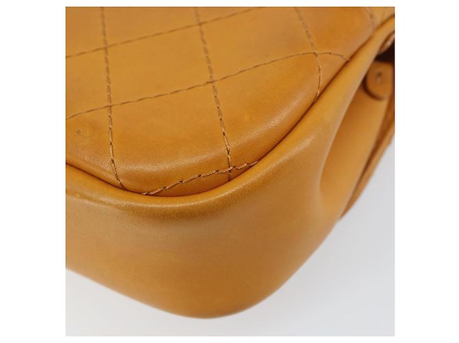 CHANEL Borsa a Spalla Matelassé in Pelle Arancione CC Auth BA8705 - vista 16