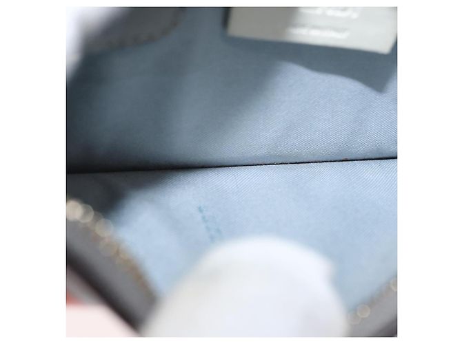 Monedero FENDI de cuero gris dorado Auth 154219 - vista 11