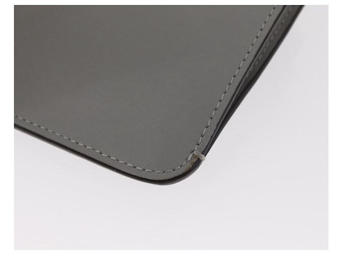 Monedero FENDI de cuero gris dorado Auth 154219 - vista 16