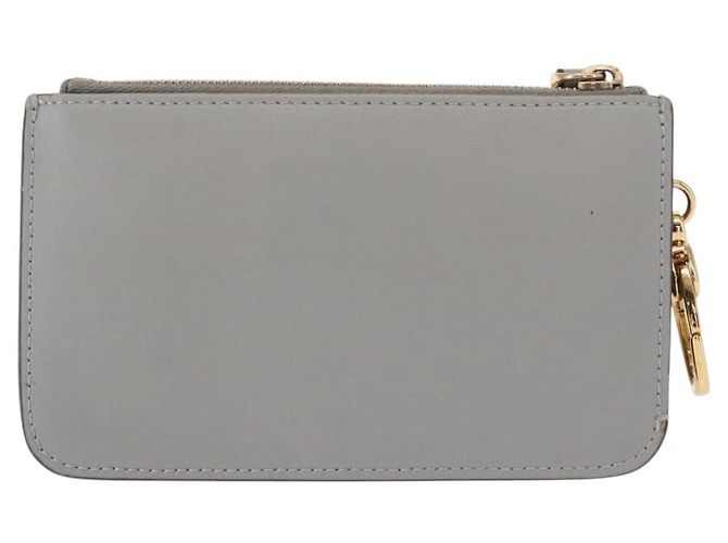 Monedero FENDI de cuero gris dorado Auth 154219 - vista 2