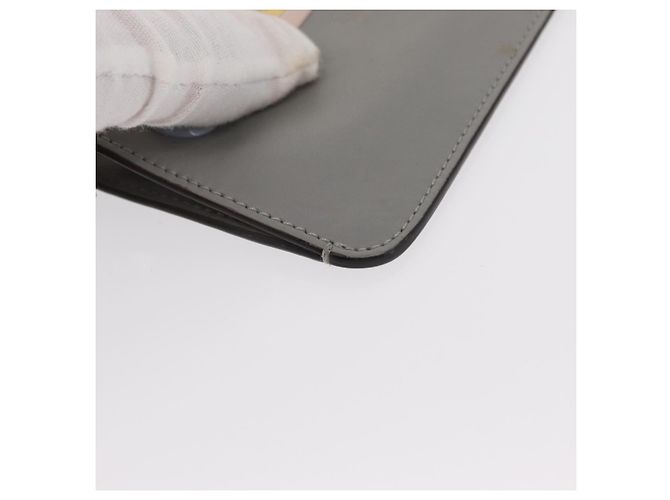 Monedero FENDI de cuero gris dorado Auth 154219 - vista 8