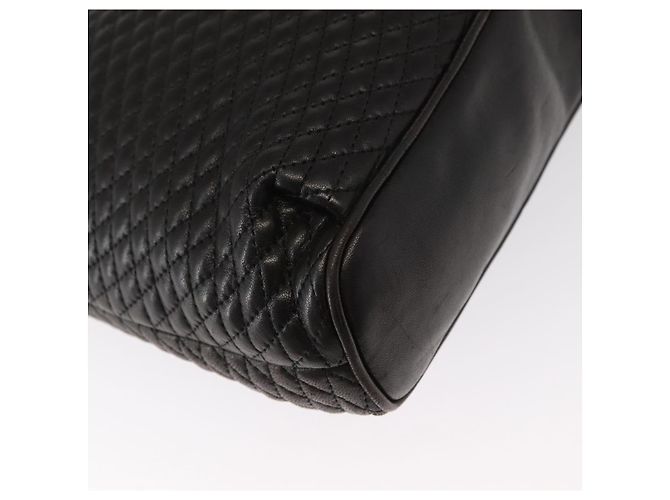 BALLY Borsa a Spalla in Pelle Trapuntata con Catena Nero Oro Auth ka727 D'oro - vista 15