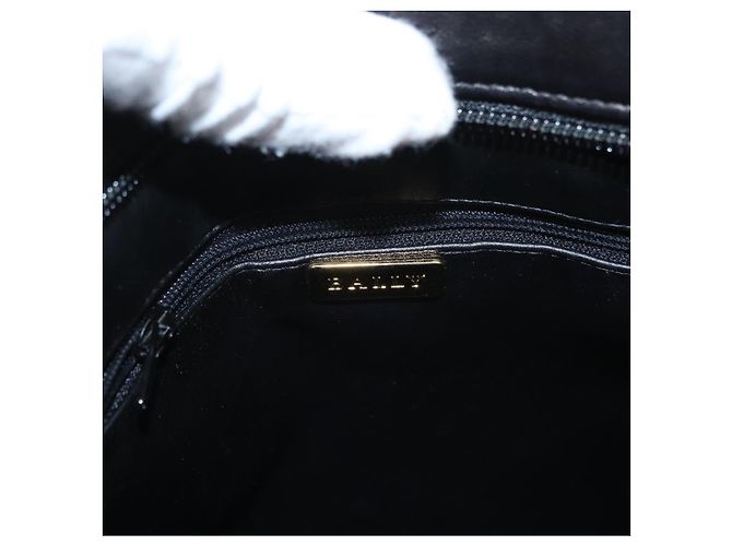 BALLY Borsa a Spalla in Pelle Trapuntata con Catena Nero Oro Auth ka727 D'oro - vista 18