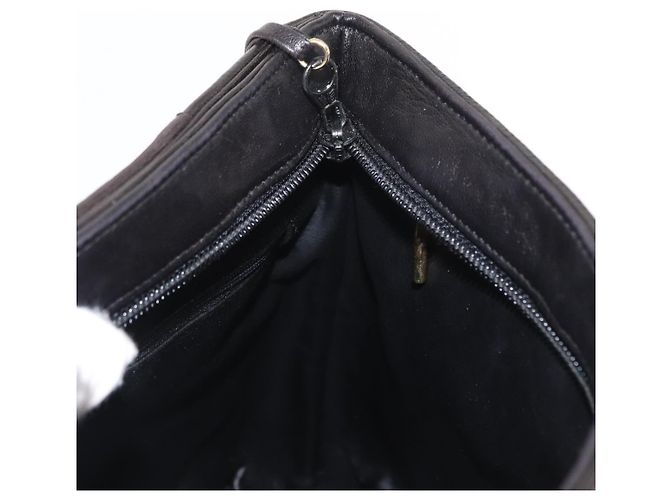 BALLY Borsa a Spalla in Pelle Trapuntata con Catena Nero Oro Auth ka727 D'oro - vista 19