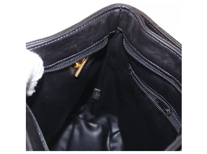 BALLY Borsa a Spalla in Pelle Trapuntata con Catena Nero Oro Auth ka727 D'oro - vista 20