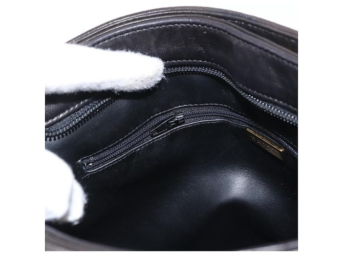 BALLY Borsa a Spalla in Pelle Trapuntata con Catena Nero Oro Auth ka727 D'oro - vista 22