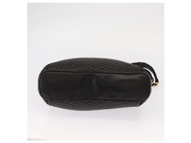 BALLY Borsa a Spalla in Pelle Trapuntata con Catena Nero Oro Auth ka727 D'oro - vista 5
