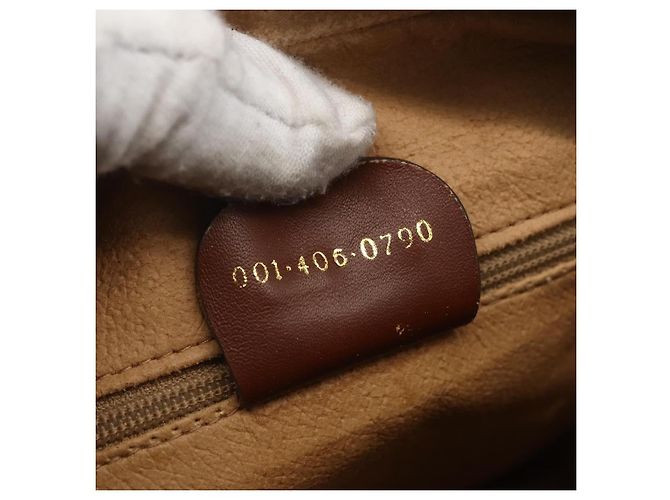 Gucci Borsa a Spalla Micro GG Supreme PVC Beige Oro 001 406 0790 Auth 157157 D'oro - vista 12