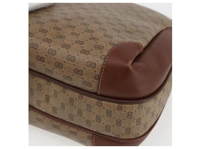 Gucci Borsa a Spalla Micro GG Supreme PVC Beige Oro 001 406 0790 Auth 157157 D'oro - vista 15