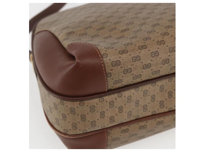 Gucci Borsa a Spalla Micro GG Supreme PVC Beige Oro 001 406 0790 Auth 157157 D'oro - vista 16