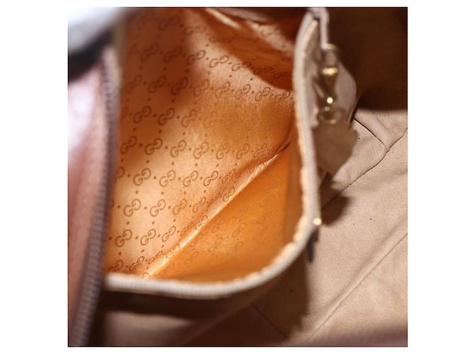 Gucci Borsa a Spalla Micro GG Supreme PVC Beige Oro 001 406 0790 Auth 157157 D'oro - vista 22