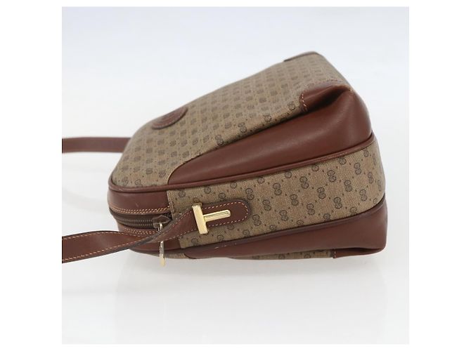 Gucci Borsa a Spalla Micro GG Supreme PVC Beige Oro 001 406 0790 Auth 157157 D'oro - vista 3