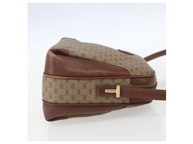 Gucci Borsa a Spalla Micro GG Supreme PVC Beige Oro 001 406 0790 Auth 157157 D'oro - vista 4