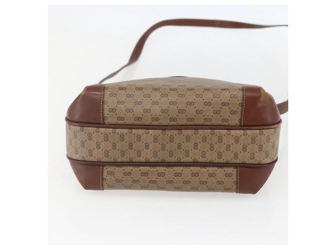 Gucci Borsa a Spalla Micro GG Supreme PVC Beige Oro 001 406 0790 Auth 157157 D'oro - vista 5