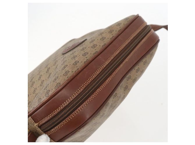 Gucci Borsa a Spalla Micro GG Supreme PVC Beige Oro 001 406 0790 Auth 157157 D'oro - vista 6