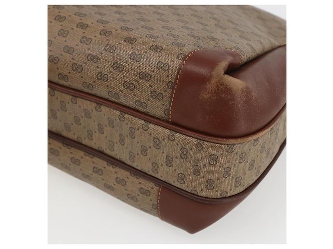 Gucci Borsa a Spalla Micro GG Supreme PVC Beige Oro 001 406 0790 Auth 157157 D'oro - vista 9