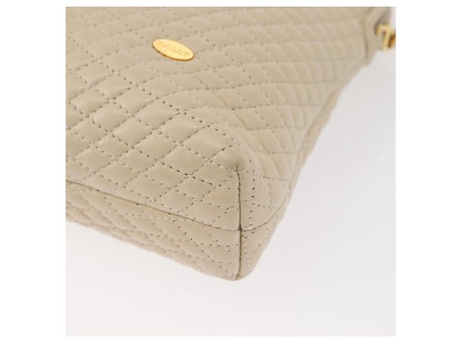BALLY Borsa a Spalla con Catena Pelle Beige Oro Auth 157787 D'oro - vista 11