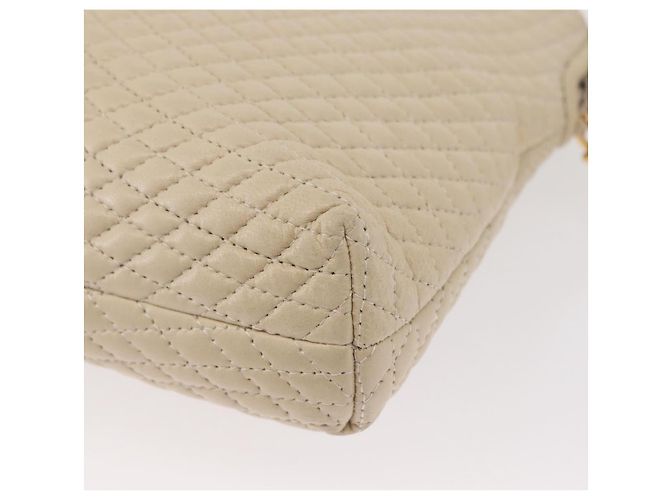 BALLY Borsa a Spalla con Catena Pelle Beige Oro Auth 157787 D'oro - vista 13