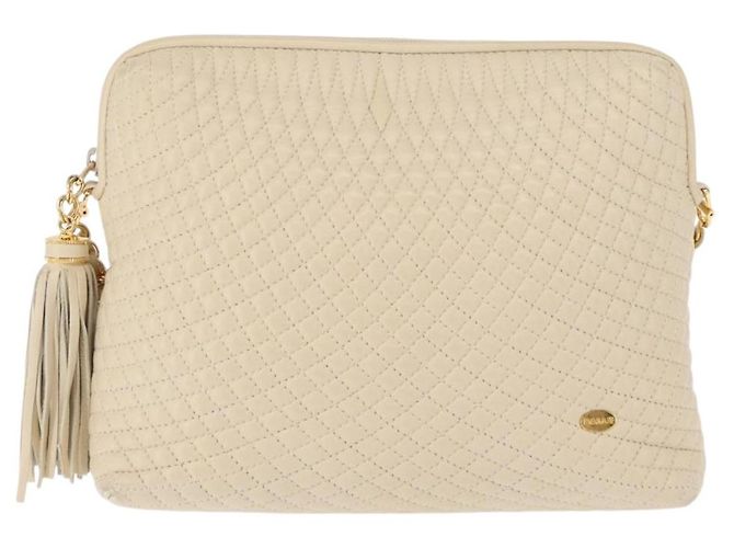 BALLY Borsa a Spalla con Catena Pelle Beige Oro Auth 157787 D'oro - vista 2