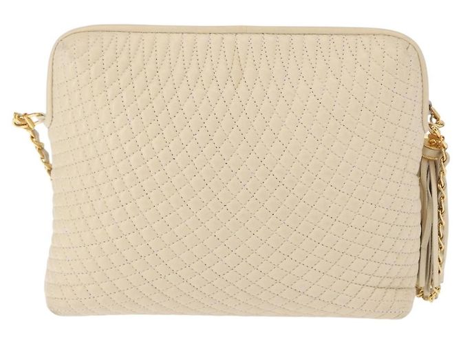 BALLY Borsa a Spalla con Catena Pelle Beige Oro Auth 157787 D'oro - vista 3