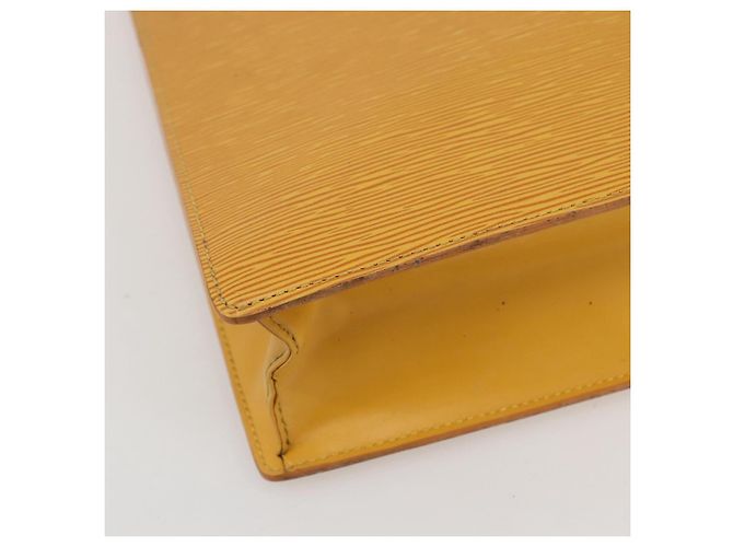 LOUIS VUITTON Epi Sac Plat Handtasche Gelb M52079 LV Auth 155922 - Ansicht 14