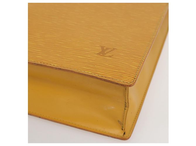 LOUIS VUITTON Epi Sac Plat Handtasche Gelb M52079 LV Auth 155922 - Ansicht 9