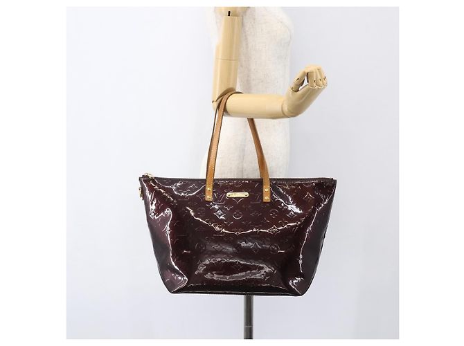 LOUIS VUITTON Monogram Vernis Bellevue GM Tote Bag Amarante M93589 Auth ka612 Bordeaux - Ansicht 22