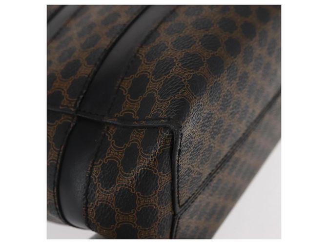 Céline Borsa tote in tela Macadam CELINE in pelle PVC nera e oro Auth 155936 Nero D'oro - vista 10