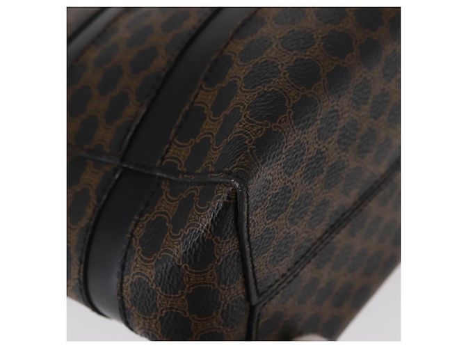 Céline Borsa tote in tela Macadam CELINE in pelle PVC nera e oro Auth 155936 Nero D'oro - vista 12