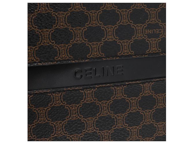 Céline Borsa tote in tela Macadam CELINE in pelle PVC nera e oro Auth 155936 Nero D'oro - vista 14